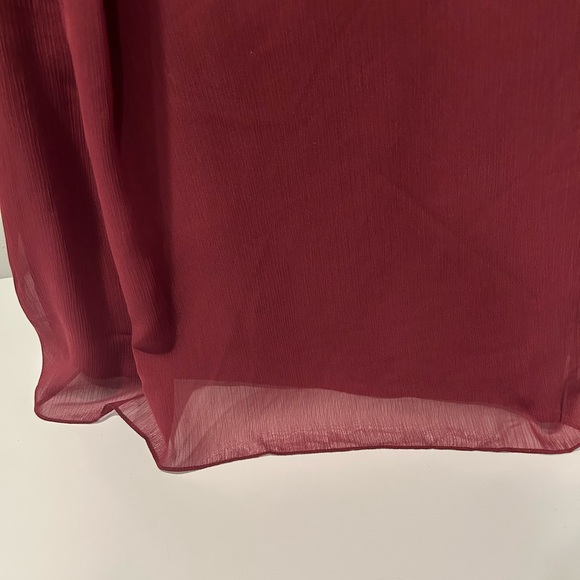 David’s Bridal One Shoulder Burgundy/Wine Dress - Picture 7 of 11